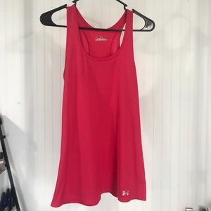 Women’s Under Armour heat gear racer back tank top in Pink
